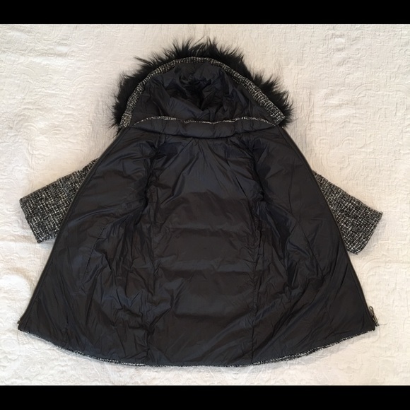 NWT*LILI GAUFRETTE***Reversible Tweed Black Coat - Picture 5 of 8